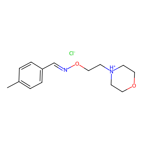 Benzaldehyde, p-methyl-, O-(2-morpholinoethyl)oxime, hydrochloride, (E)- structure