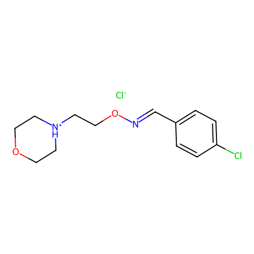 Benzaldehyde, p-chloro-, O-(2-morpholinoethyl)oxime, hydrochloride, (E)- structure