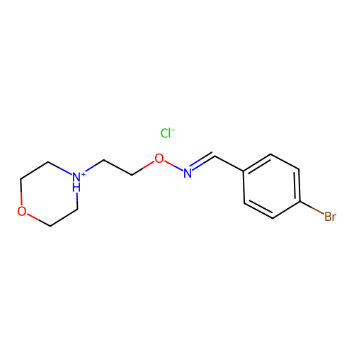Benzaldehyde, p-bromo-, O-(2-morpholinoethyl)oxime, hydrochloride, (E)- structure