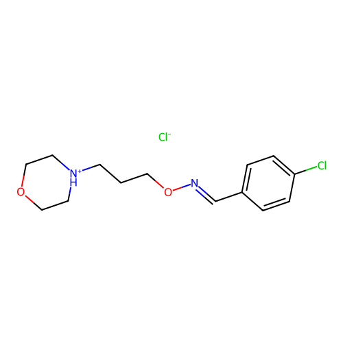 Benzaldehyde, p-chloro-, O-(3-morpholinopropyl)oxime, hydrochloride, (E)- structure