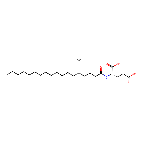 calcium N-(1-oxooctadecyl)-L-glutamate (1:1) structure