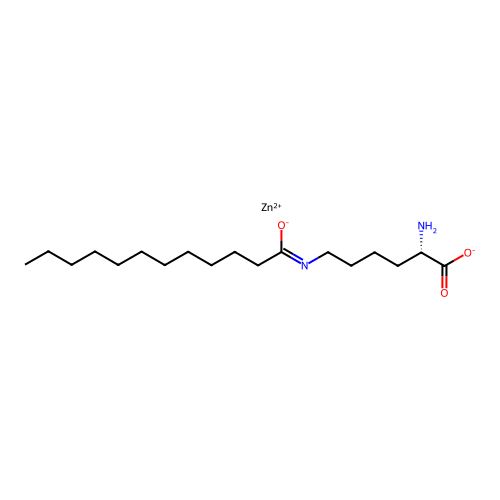 Zinc bis(N6-lauroyl-L-lysinate) structure