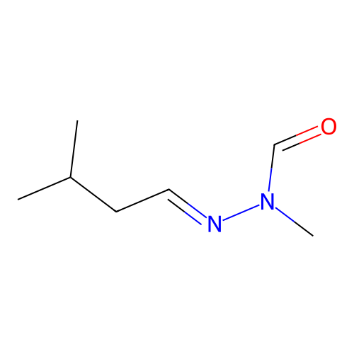 3-Methylbutanal methylformylhydrazone structure