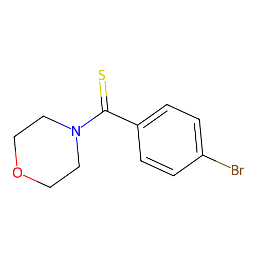 (4-Bromophenyl)(morpholino)methanethione structure