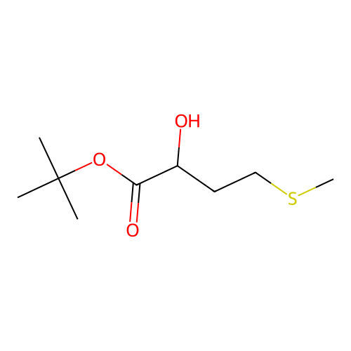 Butanoic acid, 2-hydroxy-4-(methylthio)-, 1,1-dimethylethyl ester structure