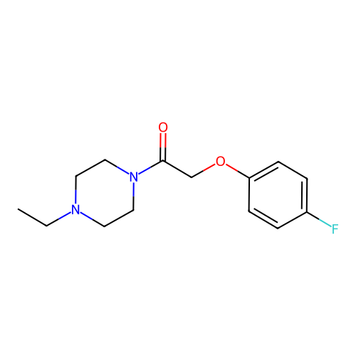 2-(4-Ethyl-1-piperazinyl)-2-oxoethyl 4-fluorophenyl ether structure