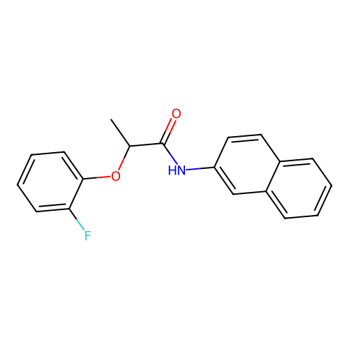 2-(2-fluorophenoxy)-N-(2-naphthyl)propanamide structure
