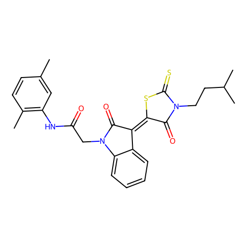 N-(2,5-DIMETHYLPHENYL)-2-[(3Z)-3-(3-ISOPENTYL-4-OXO-2-THIOXO-1,3-THIAZOLIDIN-5-YLIDENE)-2-OXO-2,3-DIHYDRO-1H-INDOL-1-YL]ACETAMIDE structure