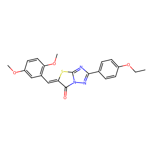 (5Z)-5-(2,5-dimethoxybenzylidene)-2-(4-ethoxyphenyl)[1,3]thiazolo[3,2-b][1,2,4]triazol-6(5H)-one structure