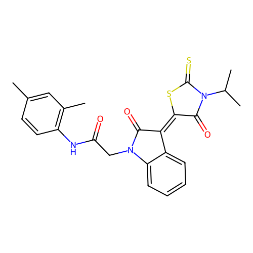 N-(2,4-DIMETHYLPHENYL)-2-[(3Z)-3-(3-ISOPROPYL-4-OXO-2-THIOXO-1,3-THIAZOLIDIN-5-YLIDENE)-2-OXO-2,3-DIHYDRO-1H-INDOL-1-YL]ACETAMIDE structure