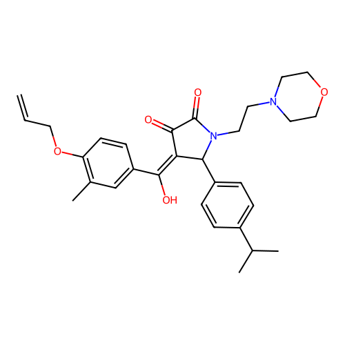 4-(4-(Allyloxy)-3-methylbenzoyl)-3-hydroxy-5-(4-isopropylphenyl)-1-(2-morpholinoethyl)-1H-pyrrol-2(5H)-one structure