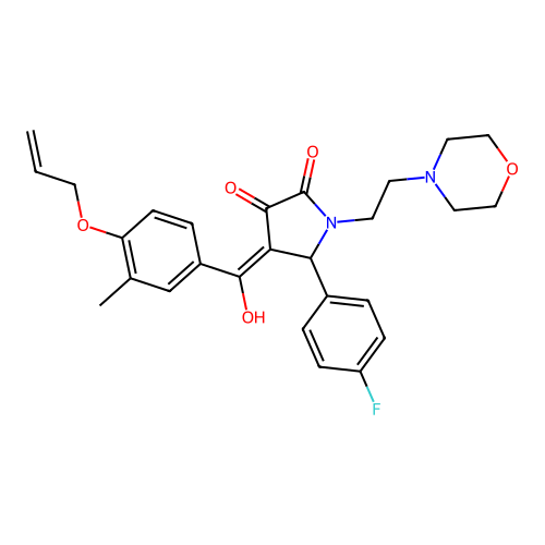 4-(4-(Allyloxy)-3-methylbenzoyl)-5-(4-fluorophenyl)-3-hydroxy-1-(2-morpholinoethyl)-1H-pyrrol-2(5H)-one structure
