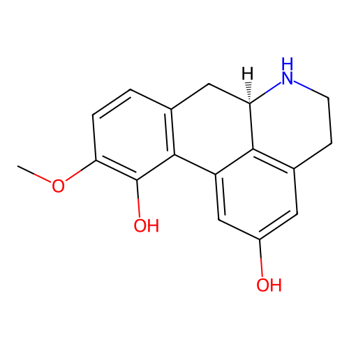 4H-Dibenzo(de,g)quinoline-2,11-diol, 5,6,6a,7-tetrahydro-10-methoxy-, (R)- structure