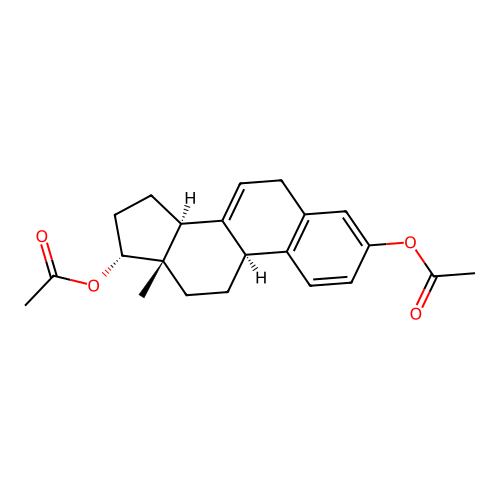 Estra-1,3,5(10),7-tetraene-3,17alpha-diol diacetate structure