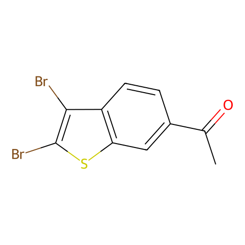 6-Acetyl-2,3-dibromobenzo(b)thiophene structure