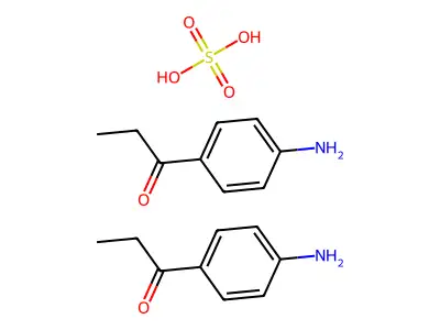 1-Propanone, 1-(4-aminophenyl)-, sulfate (2:1) structure