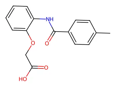Acetic acid, (2-((4-methylbenzoyl)amino)phenoxy)- structure