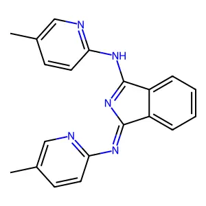 N-(5-methylpyridin-2-yl)-3-(5-methylpyridin-2-yl)iminoisoindol-1-amine structure