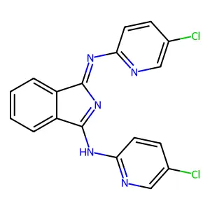 N-(5-chloropyridin-2-yl)-3-(5-chloropyridin-2-yl)iminoisoindol-1-amine structure