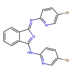 N-(5-bromopyridin-2-yl)-3-(5-bromopyridin-2-yl)iminoisoindol-1-amine structure