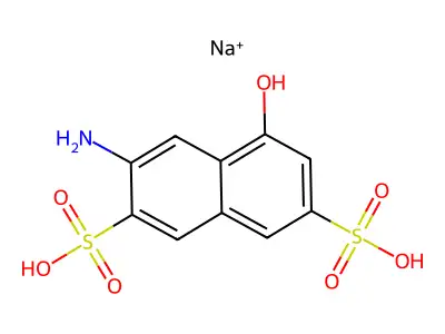 2,7-Naphthalenedisulfonic acid, 3-amino-5-hydroxy-, sodium salt (1:?) structure