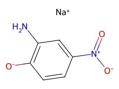 Sodium 2-amino-4-nitrophenoxide structure