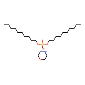Phosphoric acid, didecyl ester, compd. with morpholine (1:1) structure