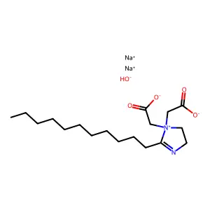 Disodium 1,1-bis(carboxymethyl)-4,5-dihydro-2-undecyl-1-H-imidazolium hydroxide structure