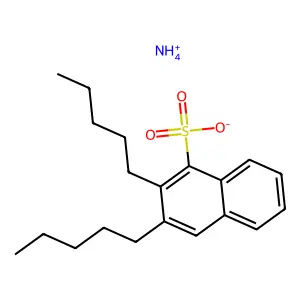 Naphthalenesulfonic acid, dipentyl-, ammonium salt (1:1) structure