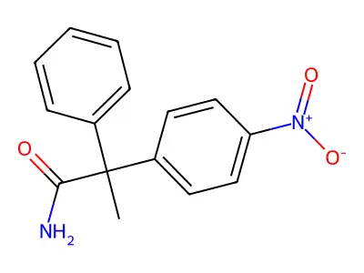 Propionamide, 2-(p-nitrophenyl)-2-phenyl- structure