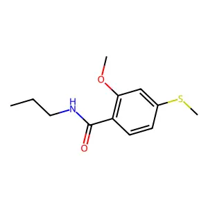 2-methoxy-4-(methylsulfanyl)-N-propylbenzamide structure