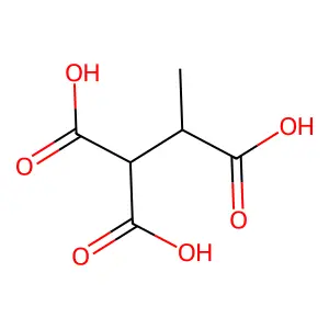 Propane-1,1,2-tricarboxylic acid structure