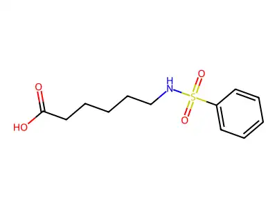 6-((Phenylsulphonyl)amino)hexanoic acid structure