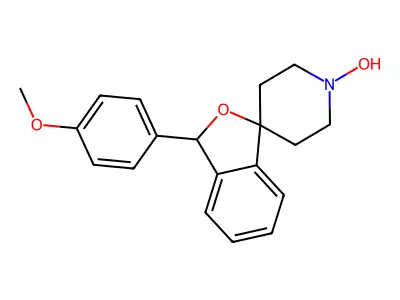 Spiro(isobenzofuran-1(3H),4'-piperidine), 1'-hydroxy-3-(4-methoxyphenyl)- structure