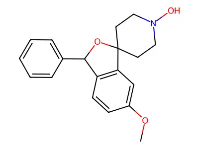 Spiro(isobenzofuran-1(3H),4'-piperidin)-1'-ol, 6-methoxy-3-phenyl- structure
