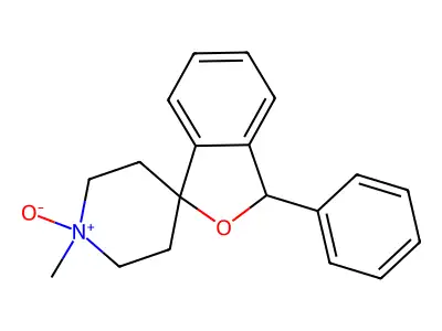 Spiro(isobenzofuran-1(3H),4'-piperidine), 1'-methyl-3-phenyl-, 1'-oxide, hydrate structure