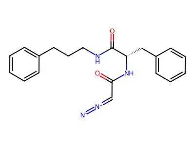 N-重氮乙酰-L-苯丙氨酸-3-苯丙酰胺 structure