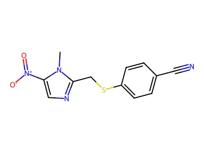4-(1-Methyl-5-nitro-1H-imidazol-2-ylmethylsulfanyl)-benzonitrile structure