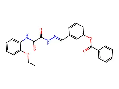 3-({2-[(2-Ethoxyanilino)(oxo)acetyl]hydrazinylidene}methyl)phenyl benzoate structure