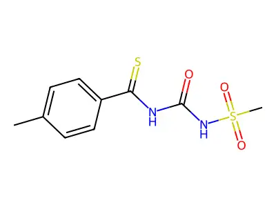 N-[(Methanesulfonyl)carbamoyl]-4-methylbenzene-1-carbothioamide structure