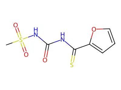 N-[(Methanesulfonyl)carbamoyl]furan-2-carbothioamide structure