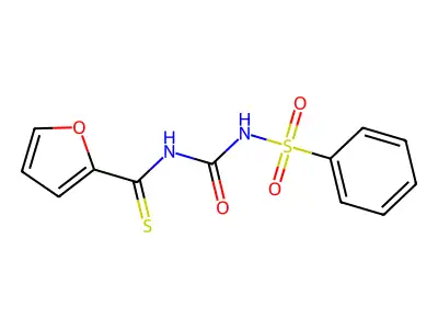 N-[(Benzenesulfonyl)carbamoyl]furan-2-carbothioamide structure