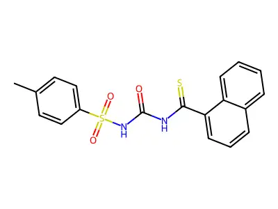 1-(4-Methylphenyl)sulfonyl-3-(naphthalene-1-carbothioyl)urea structure