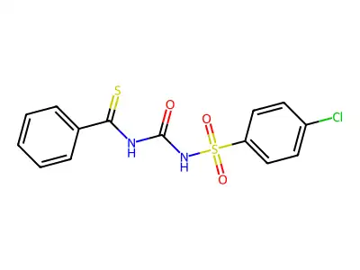 N-[(4-Chlorobenzene-1-sulfonyl)carbamoyl]benzenecarbothioamide structure
