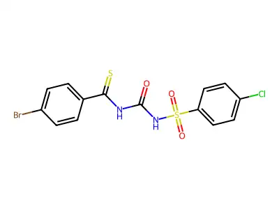 1-(4-Bromobenzenecarbothioyl)-3-(4-chlorophenyl)sulfonylurea structure