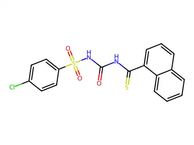 1-(4-Chlorophenyl)sulfonyl-3-(naphthalene-1-carbothioyl)urea structure