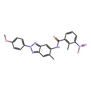 N-[2-(4-methoxyphenyl)-6-methyl-2H-benzotriazol-5-yl]-2-methyl-3-nitrobenzamide structure