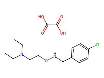 Hydroxylamine, N-(p-chlorobenzyl)-O-(2-diethylaminoethyl)-, oxalate structure