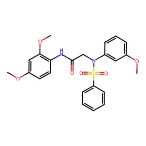 N~2~-(Benzenesulfonyl)-N-(2,4-dimethoxyphenyl)-N~2~-(3-methoxyphenyl)glycinamide structure