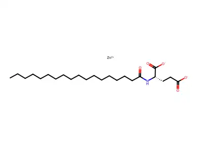 Zinc N-(1-oxooctadecyl)-L-glutamate (1:1) structure